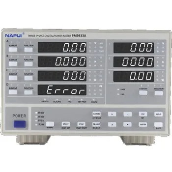 Üç Fazlı Çok Fonksiyonlu Güç Ölçer NAPUI PM9833A Harmonik Tip 3 Fazlı Güç Analizörü